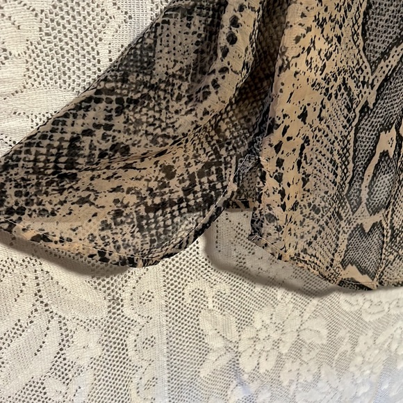 Sheer Snake Daniel Rainn Short Sleeve Top - Picture 2 of 3